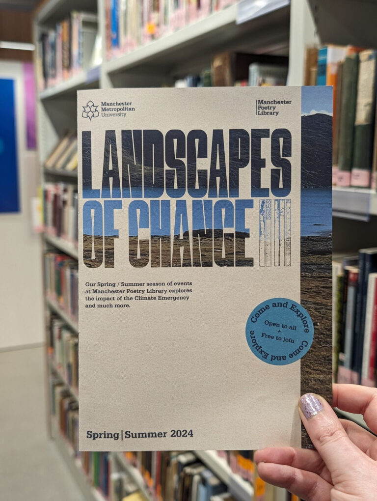 Hand holding a brochure titled Landscapes Of Change