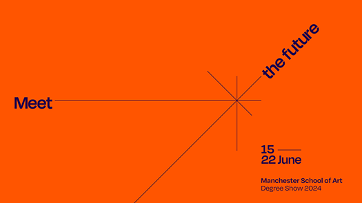 Black text on orange background